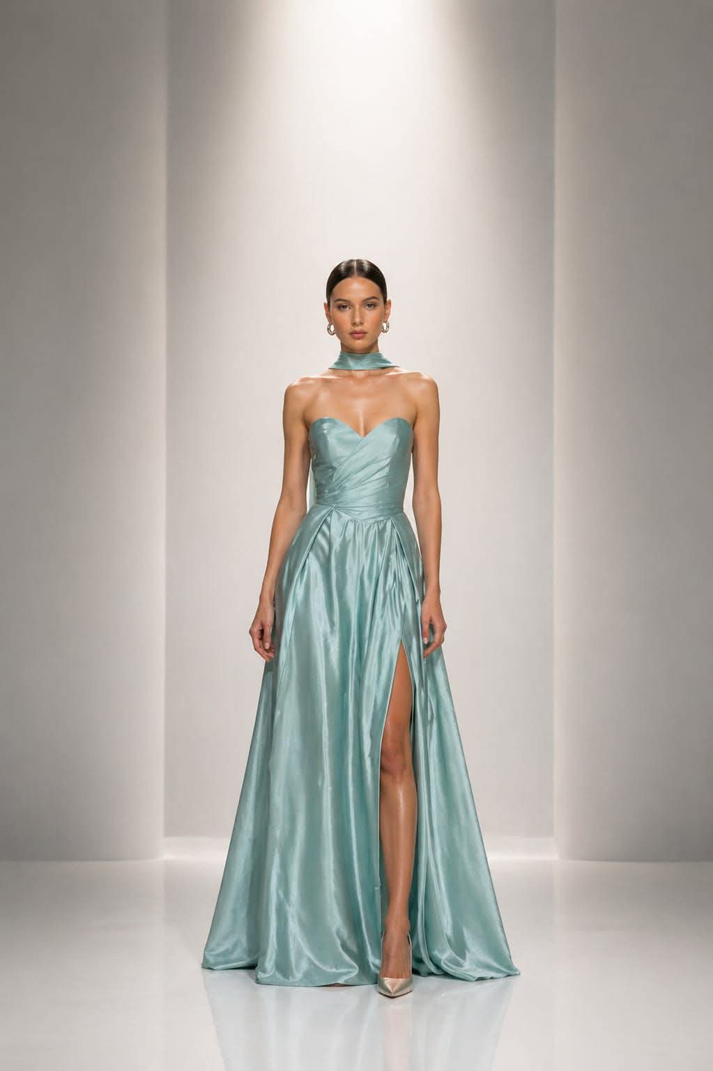 The Seraphina Satin Strapless Gown